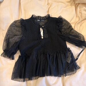 Zara mesh blouse